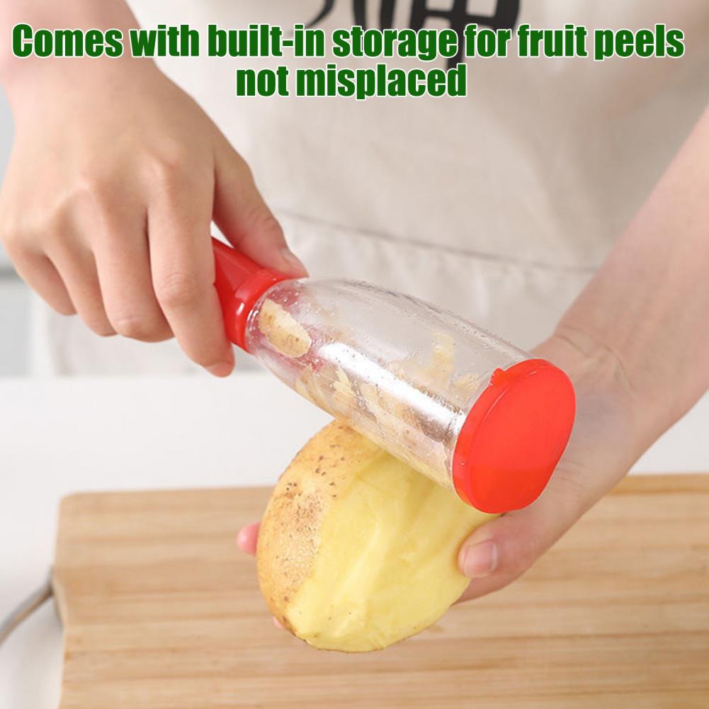 Kitchen Gadgets Built In - Dubbelzijdige schiller Multifunctionele groenteschiller met ingebouwde