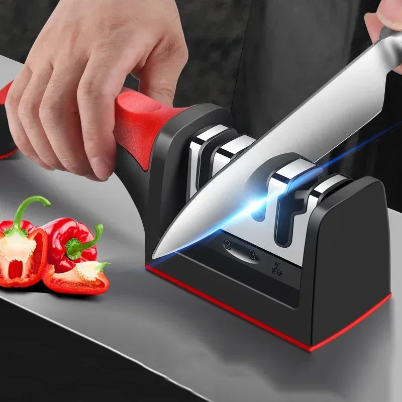 Kitchen Gadgets Needed - 3-delige messen-slijper keuken multifunctionele handmatige snelle