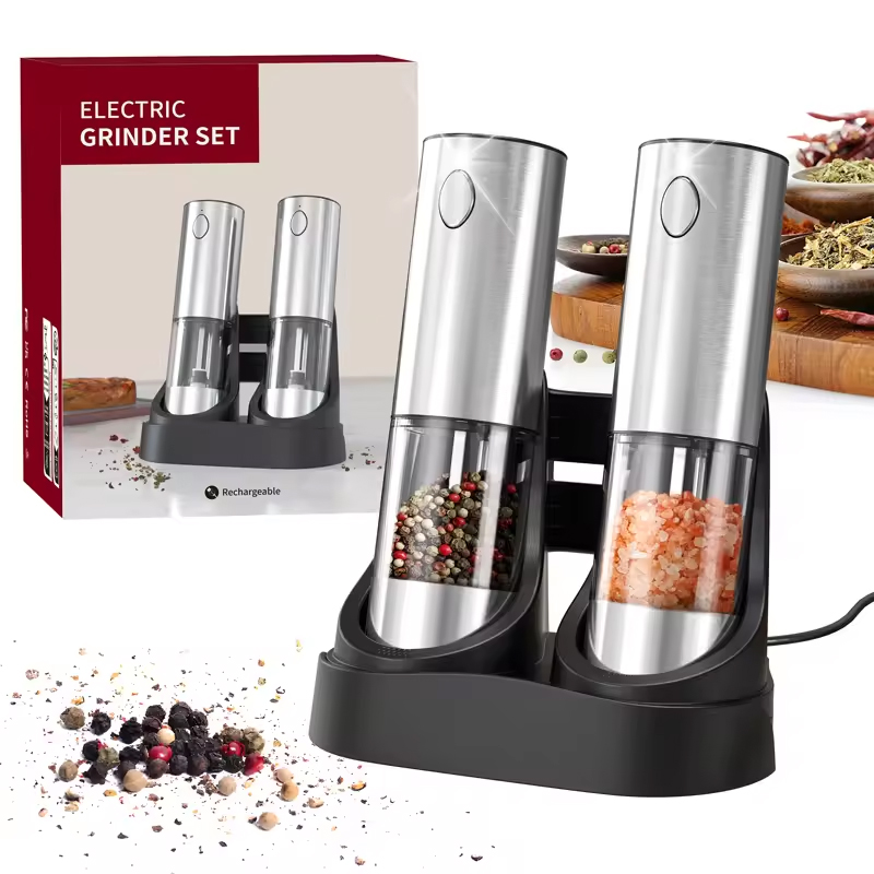 Kitchen Gadgets Electric - 1/2PCS Elektrische Zout- en Pepermolen met
