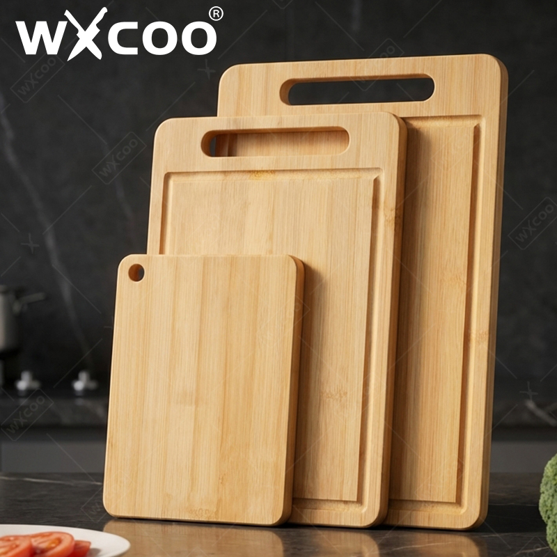 Bamboo Cutting Board - WXCOO Dubbelzijdig bamboe snijplank Natuurlijk Moso