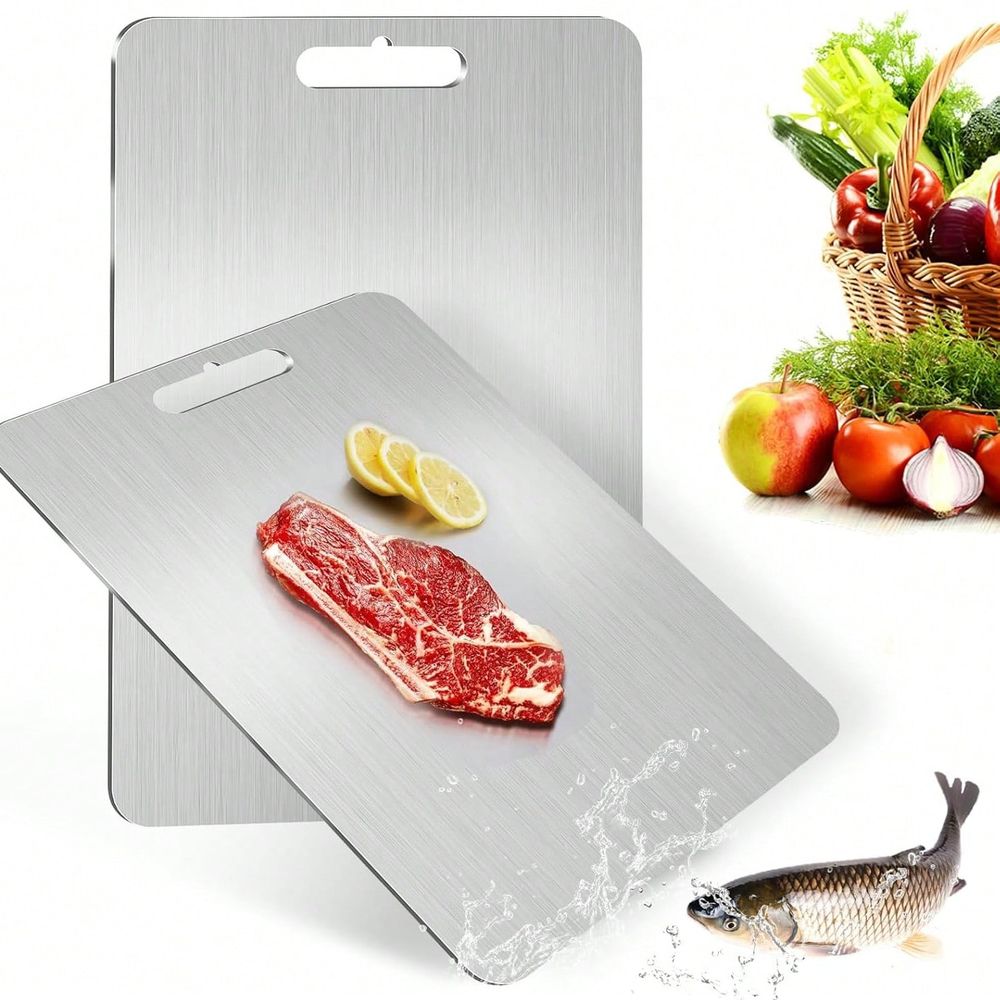 Bamboo Cutting Board - Stuks roestvrijstalen snijplanken, 304 stalen antislip