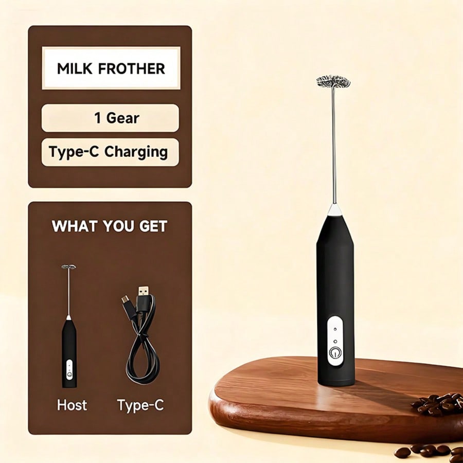 Kitchen Gadgets Useful - 1-pack draagbare elektrische mixer, eierklopper, melkopschuimer,