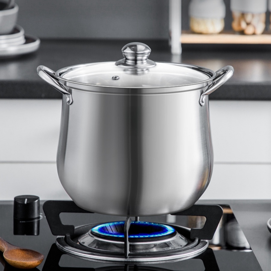 Kitchen Gadgets Essential - 1 stuks grote roestvrijstalen soeppan -