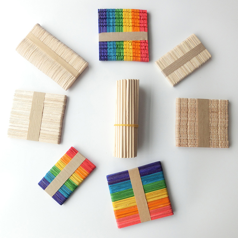 Kitchen Gadgets And Toys - Ijs Sticks 50 Stuks Natuurlijke Houten