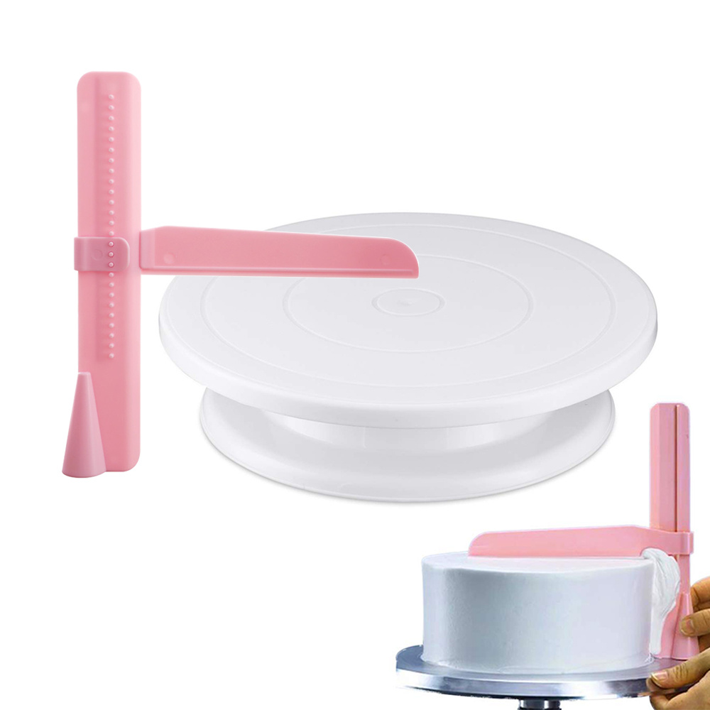 Cake Decorating Turntable - Plastic Taart Draaitafel Keuken Bakgereedschap Set