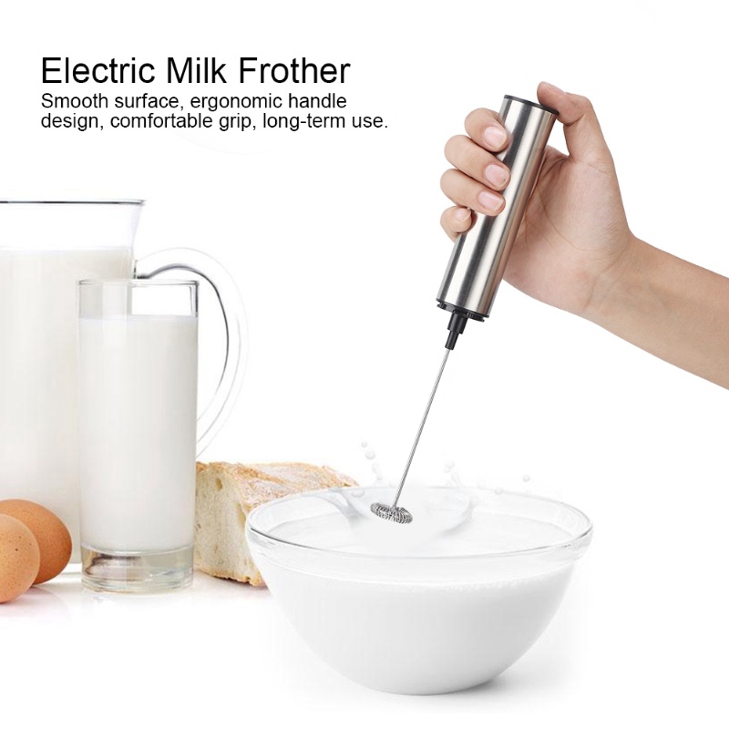 Kitchen Gadgets Electric - Handheld elektrische melkopschuimer, oplaadbaar, roestvrijstalen blendermixer,