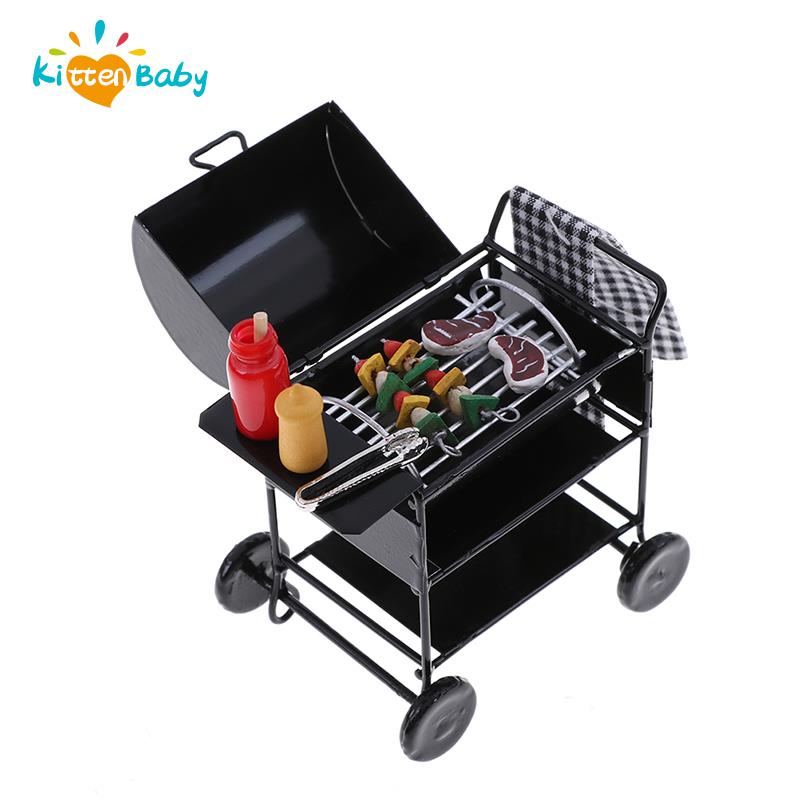Kitchen Gadgets And Toys - 1/12 schaal schattige bbq grill miniatuur