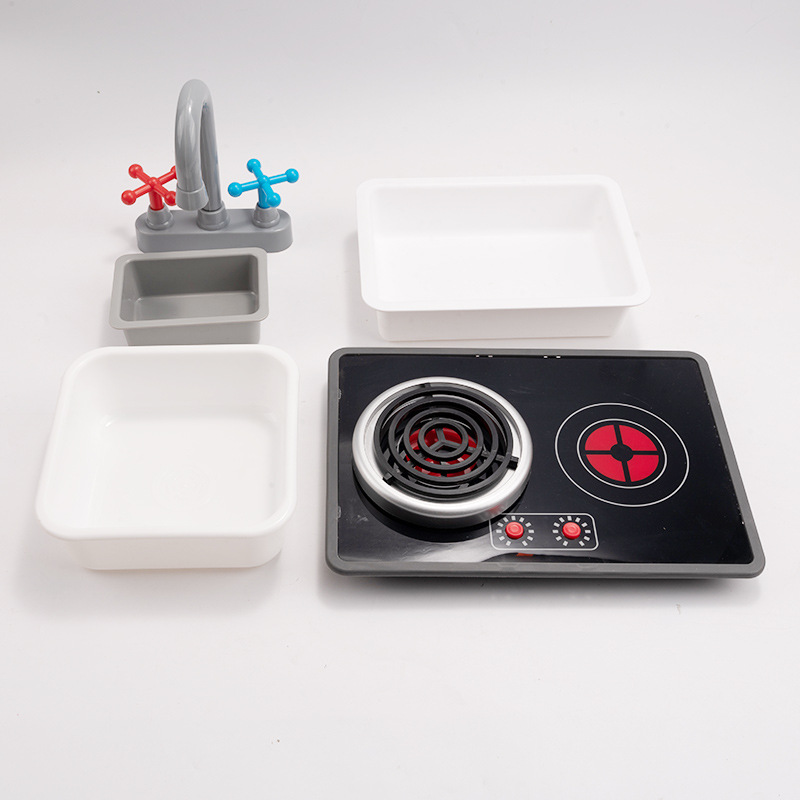 Kitchen Gadgets And Toys - Simulatie-inductiekookplaat voor kinderen, houten keuken speelgoed