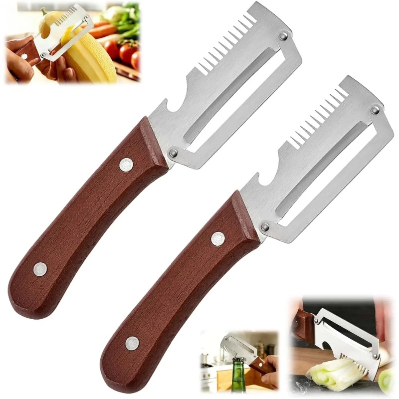 Kitchen Gadgets Built In - RVS 3-in-1 keuken gadget fruit- en