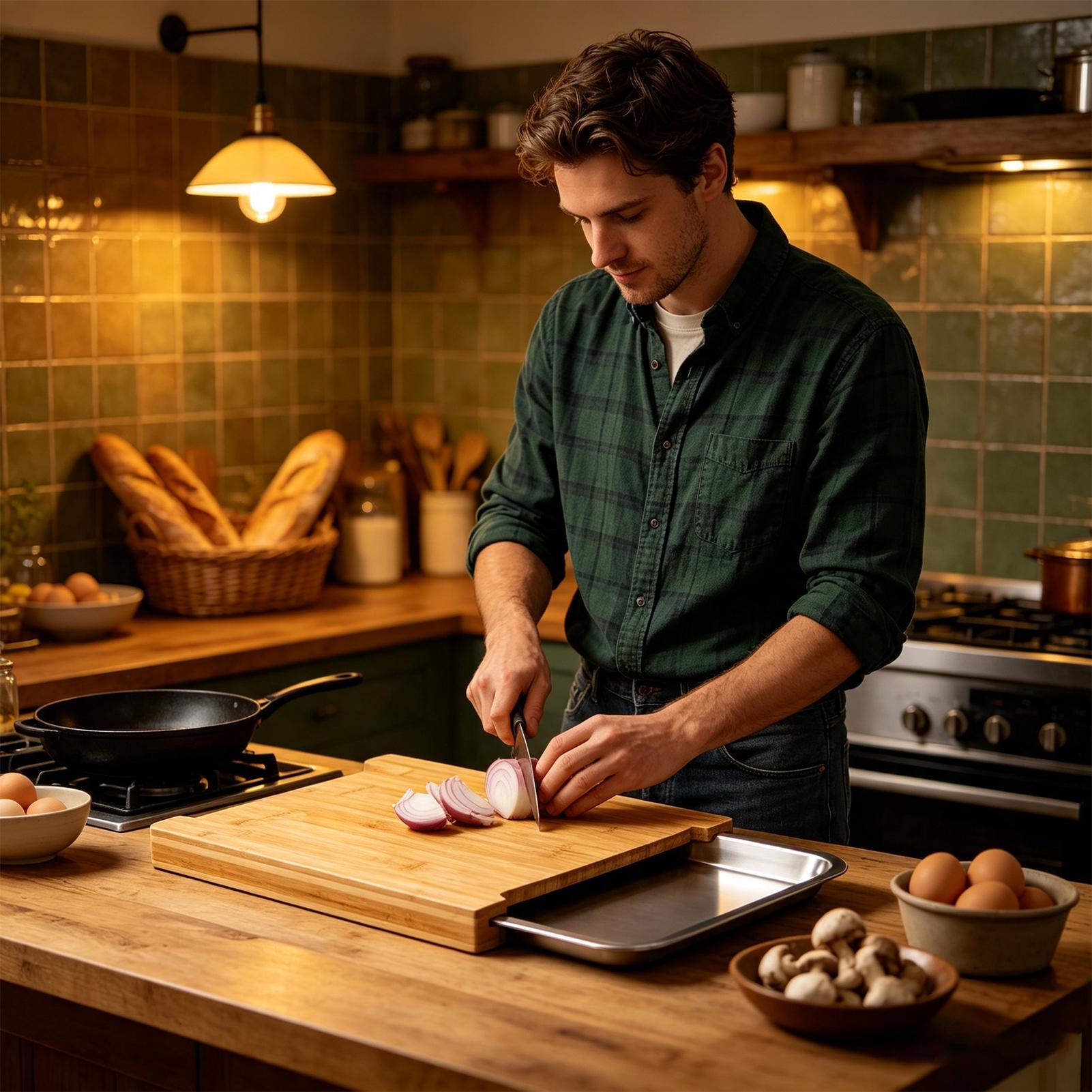 Houten snijplank met antislip- - Bamboo Cutting Board recensie en prijs