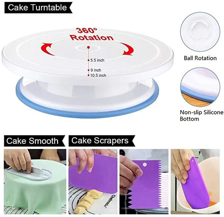 Hot koop 407 stks bakgereedsch - Cake Decorating Turntable recensie en prijs