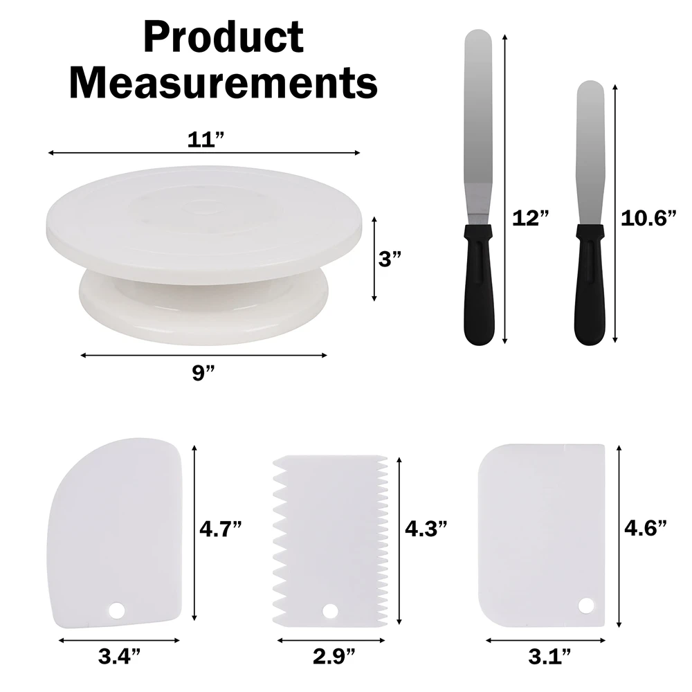 6 stuks taartversieringsset me - Cake Decorating Turntable recensie en prijs