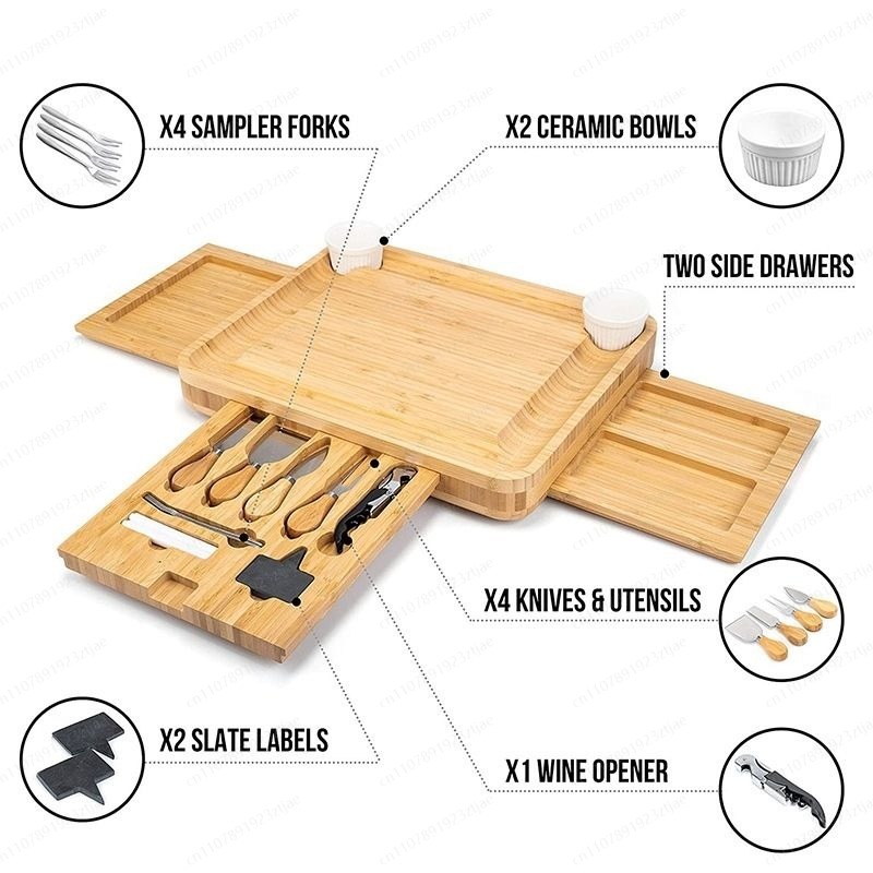 3-laden bamboe kaas- en snijpl - Bamboo Cutting Board recensie en prijs