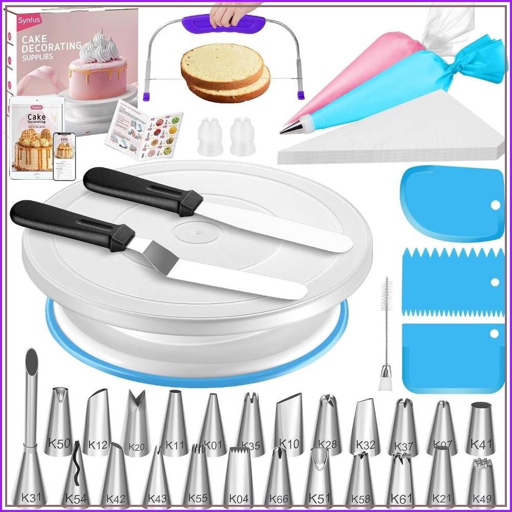 65-delige taartdecoratieset me - Cake Decorating Turntable recensie en prijs