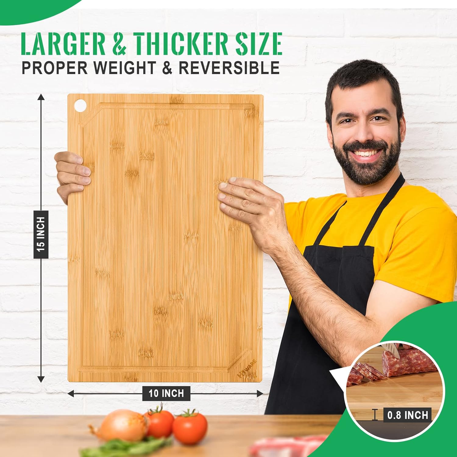 Bamboe snijplank voor de keuke - Bamboo Cutting Board recensie en prijs