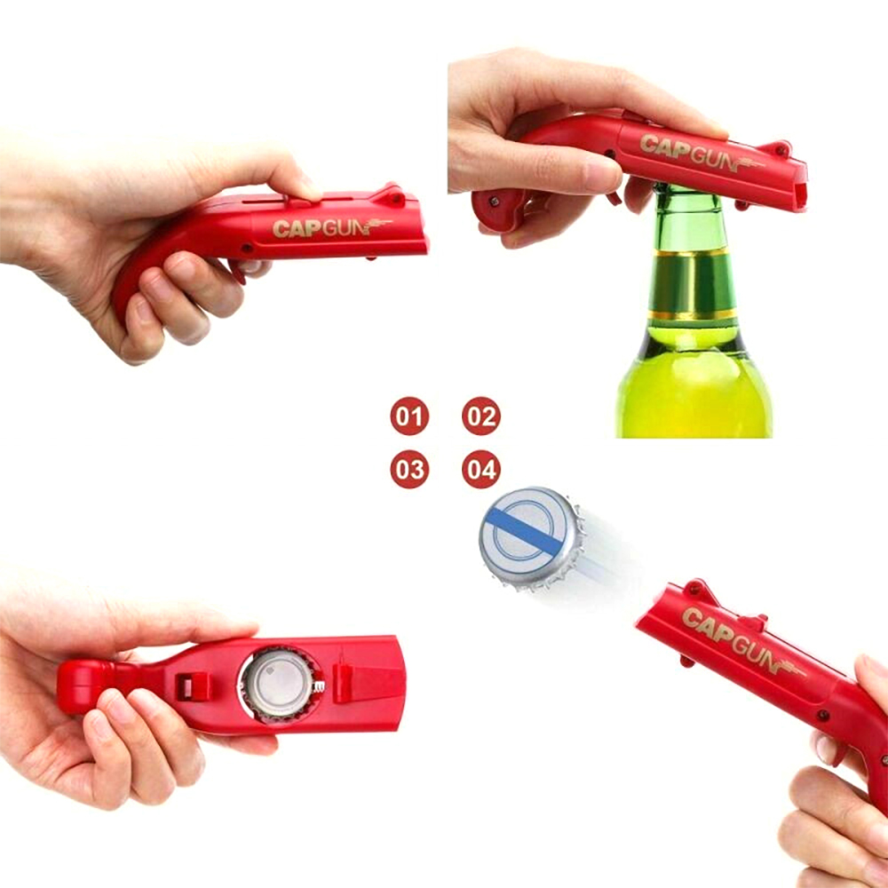 Cap Gun Bierflesopener Draagba - Kitchen Gadgets Needed recensie en prijs