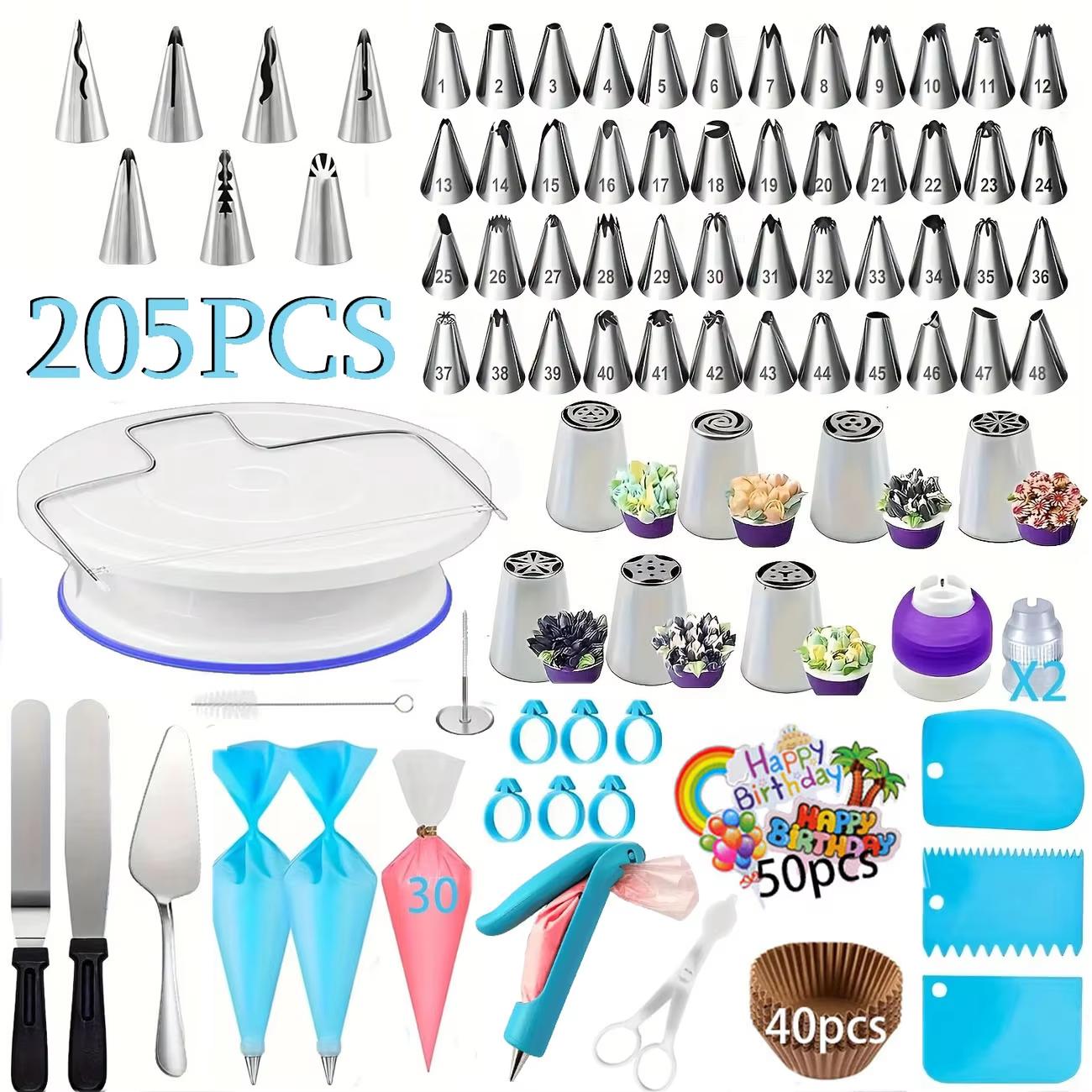 Taartdecoratieset met 205-deli - Cake Decorating Turntable recensie en prijs