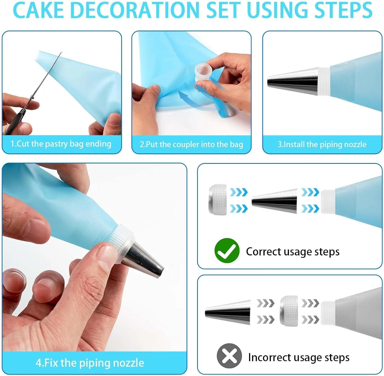 Taartdecoratieset met 205-deli - Cake Decorating Turntable recensie en prijs