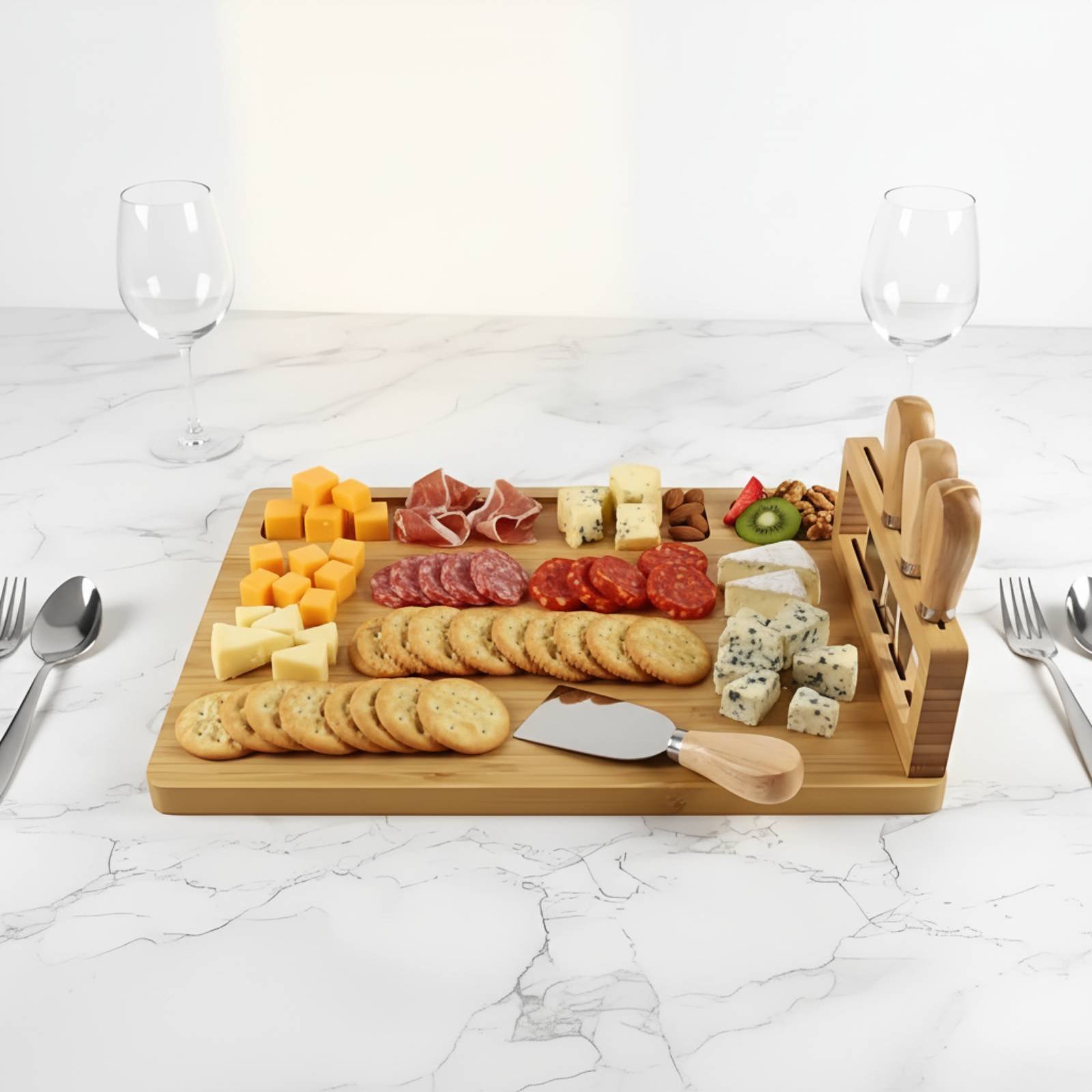 6-delige bamboe kaasplank en s - Bamboo Cutting Board recensie en prijs