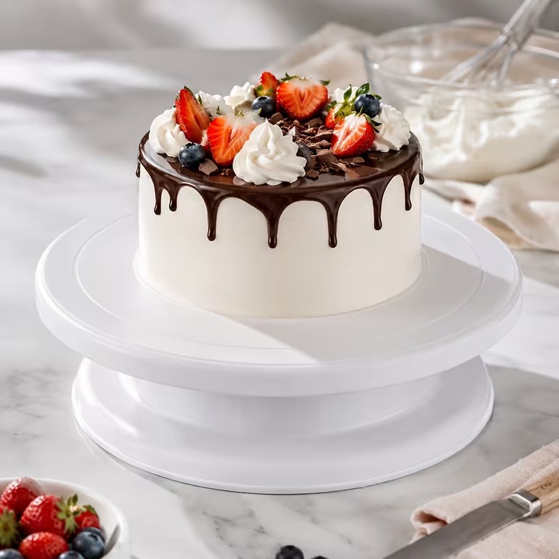 Een taartdraaischijf of draaib - Cake Decorating Turntable recensie en prijs